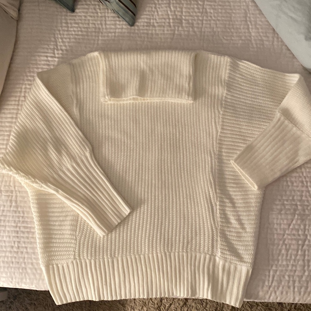 Winter white, batwing style sweater!